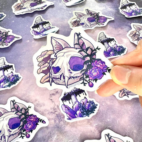 Cat Skull & Ink Cap (Original) #2