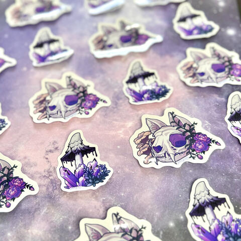 Cat Skull & Ink Cap (Original) #1