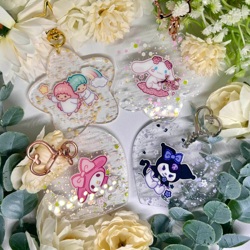 Floral Acrylic Charms